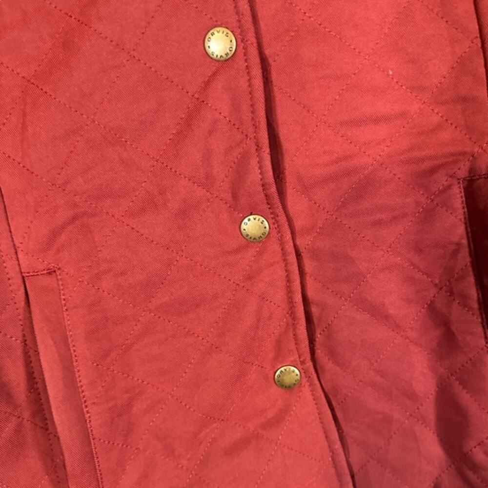 Orvis Maroon Collared Button Front Lightweight Fa… - image 4
